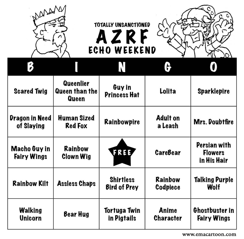 AZRF 2012 Echo Weekend Bingo