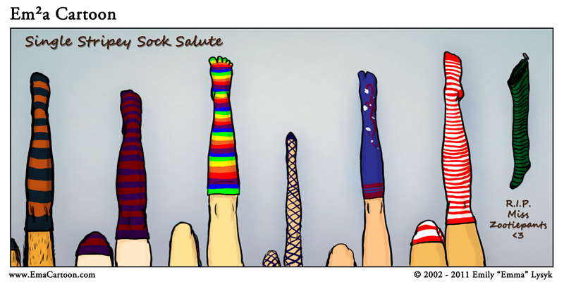 Single Stripey Sock Salute